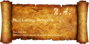 Nyilassy Arnold névjegykártya